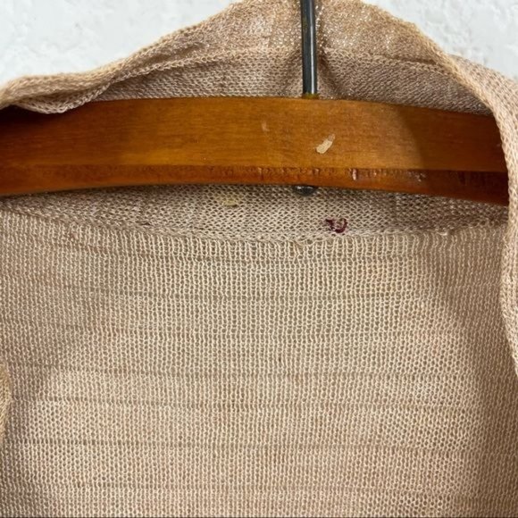 KENZO Paris Knit Interlocked Sequin Linen Woven Shell Sweater - Picture 5 of 6